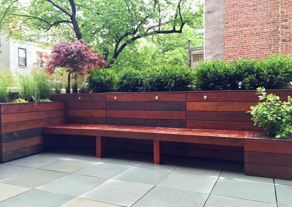NYC Custom Roof Deck Bench Planters
