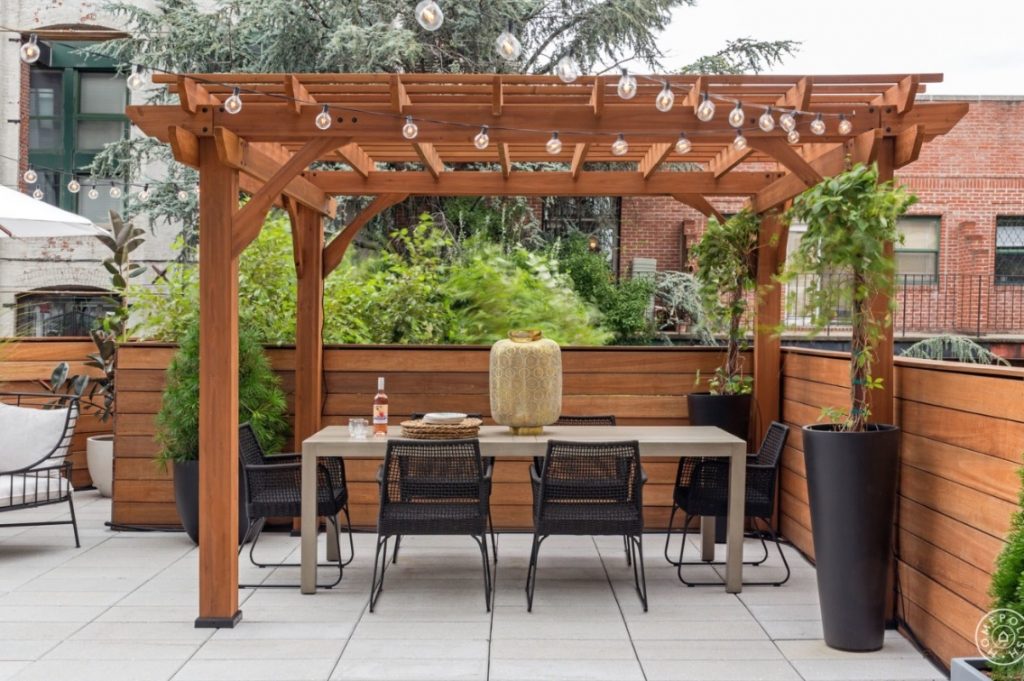 Brooklyn Rooftop Garden & Pergola | Amber Freda Landscape Design